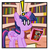 Size: 322x326 | Tagged: safe, artist:gx, twilight sparkle, alicorn, pony, g4, book, female, horsepower, magic, mare, solo, twilight sparkle (alicorn)