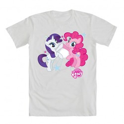 Size: 390x390 | Tagged: safe, pinkie pie, rarity, g4, clothes, hoofbump, shirt