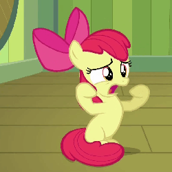 Size: 800x800 | Tagged: safe, screencap, apple bloom, g4, somepony to watch over me, animated, female, solo
