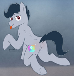 Size: 2934x2990 | Tagged: safe, artist:dripponi, oc, oc only, oc:philly, earth pony, pony, butt, featureless crotch, high res, male, plot, pose, presenting, raised tail, solo, stallion