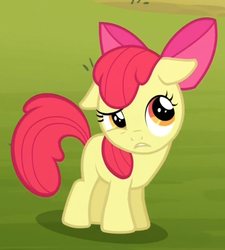 Size: 630x700 | Tagged: safe, screencap, apple bloom, earth pony, pony, g4, somepony to watch over me, female, solo