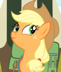 Size: 560x660 | Tagged: safe, screencap, applejack, g4, somepony to watch over me, female, solo