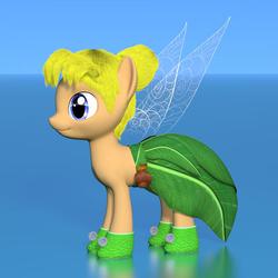 Size: 530x530 | Tagged: safe, artist:veryoldbrony, fairy, fairy pony, 3d, crossover, disney, disney fairies, fairy wings, my little fairies, solo, tinker bell, tinkerbell, wings