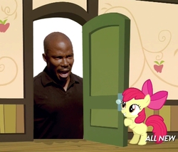 Size: 425x363 | Tagged: safe, apple bloom, g4, apple closet, dexter, exploitable meme, james doakes, surprise motherfucker