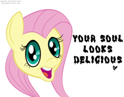 Size: 1244x968 | Tagged: safe, artist:wreckham, fluttershy, g4, female, looking at you, simple background, solo, transparent background, your soul looks delicious
