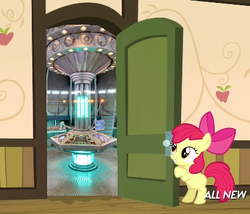 Size: 425x363 | Tagged: safe, apple bloom, g4, my little pony: friendship is magic, somepony to watch over me, apple closet, exploitable meme, female, meme, solo, tardis