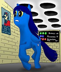 Size: 824x969 | Tagged: safe, artist:psoras, oc, oc only, manehattan, running, solo, subway