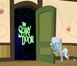 Size: 425x363 | Tagged: safe, silver spoon, g4, my little pony: friendship is magic, somepony to watch over me, apple closet, door, exploitable meme, futurama, meme, the scary door, the twilight zone