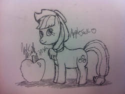 Size: 2592x1936 | Tagged: safe, artist:rainbow-pastel, applejack, g4, traditional art