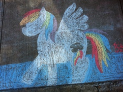 Size: 2592x1936 | Tagged: safe, artist:rainbow-pastel, rainbow dash, g4, chalk, female, solo