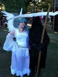 Size: 1936x2592 | Tagged: safe, artist:tezziecosplay, princess celestia, human, g4, cosplay, irl, irl human, photo