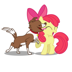 Size: 1000x1000 | Tagged: safe, artist:idontknow350, apple bloom, winona, g4, simple background, transparent background, vector