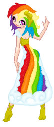 Size: 134x311 | Tagged: safe, artist:mochifairy, rainbow dash, human, g4, female, humanized, solo