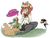 Size: 500x382 | Tagged: safe, artist:rubyrue, oc, oc only, oc:rubyrue, anthro, plantigrade anthro, incubator (species), kyubey, puella magi madoka magica, stonehoovedbastion, twistedgravekeeper