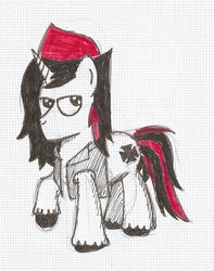 Size: 793x1007 | Tagged: safe, artist:mane-shaker, oc, oc only, pony, unicorn, solo, traditional art