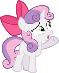 Size: 4793x5924 | Tagged: safe, artist:lilcinnamon, sweetie belle, g4, somepony to watch over me, absurd resolution, apple bloom's bow, bow, female, simple background, solo, transparent background, vector