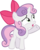 Size: 4793x5924 | Tagged: safe, artist:lilcinnamon, sweetie belle, g4, my little pony: friendship is magic, somepony to watch over me, absurd resolution, apple bloom's bow, bow, female, simple background, solo, transparent background, vector