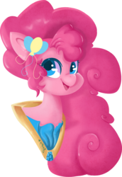 Size: 866x1260 | Tagged: safe, artist:sellyinwonderland, pinkie pie, g4, alternate hairstyle, bust, colored pupils, female, portrait, solo