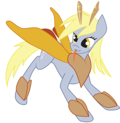 Size: 2435x2500 | Tagged: safe, artist:newbluud, artist:rvg, derpy hooves, mothpony, original species, g4, female, high res, solo, species swap