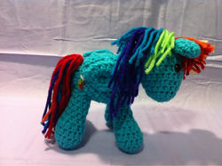 Size: 500x374 | Tagged: safe, artist:meru, rainbow dash, g4, irl, photo, plushie