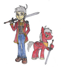 Size: 843x948 | Tagged: safe, artist:swordmaster200, oc, oc only, human, pegasus, pony, equestria girls, g4, alternate universe, cloud mane, equestria chronicles, human ponidox, sword