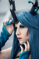 Size: 480x720 | Tagged: safe, artist:10thmuse, queen chrysalis, human, g4, 2013, convention, cosplay, dragoncon, irl, irl human, nail polish, photo, portrait, solo