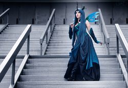 Size: 2048x1413 | Tagged: safe, artist:10thmuse, queen chrysalis, human, g4, 2013, clothes, convention, cosplay, dragoncon, dress, irl, irl human, photo, solo