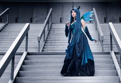 Size: 2048x1413 | Tagged: safe, artist:10thmuse, queen chrysalis, human, g4, 2013, clothes, convention, cosplay, dragon con, dress, irl, irl human, photo, solo