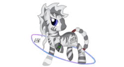 Size: 1024x559 | Tagged: safe, artist:goforgold, oc, oc only, zebra, bracelet, change our live, fanart, fanfic, solo, thief, zethisis