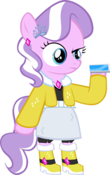 Size: 792x1259 | Tagged: safe, artist:magerblutooth, diamond tiara, earth pony, pony, g4, bipedal, clothes, equestria girls outfit, female, filly, foal, phone, simple background, solo, transparent background, vector