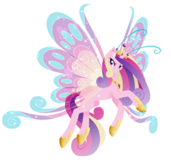 Size: 1024x983 | Tagged: safe, artist:fuyusfox, princess cadance, breezie, g4, breeziefied, colored wings, female, gradient wings, simple background, solo, sparkly wings, transparent background, wings