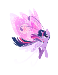Size: 1024x1334 | Tagged: safe, artist:fuyusfox, twilight sparkle, alicorn, breezie, pony, g4, breeziefied, colored wings, female, gradient wings, mare, simple background, solo, sparkly wings, transparent background, twilight sparkle (alicorn), wings