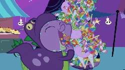 Size: 700x394 | Tagged: safe, screencap, spike, twilight sparkle, alicorn, dragon, pony, equestria girls, g4, luna eclipsed, princess twilight sparkle (episode), animated, bump, clothes, compilation, cosplay, costume, crash, dragon costume, dragonception, eyes closed, faceful of ass, female, male, mare, montage, nightmare night costume, spike running into twilight's rear, spike slamming into things, star swirl the bearded costume, surprised, twilight sparkle (alicorn), twilight the bearded, wide eyes