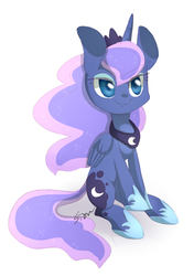 Size: 844x1200 | Tagged: safe, artist:sion, princess luna, pony, g4, female, solo