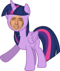 Size: 1600x1891 | Tagged: safe, edit, editor:parzival, twilight sparkle, alicorn, pony, g4, 1000 hours in ms paint, cagebooru, female, mare, ms paint, nicolas cage, simple background, transparent background, twilight sparkle (alicorn), vector