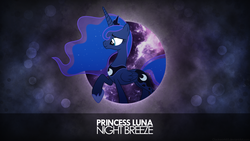 Size: 1920x1080 | Tagged: safe, artist:blackm3sh, artist:clockwork65, princess luna, g4, cover art, female, nebula, solo, song reference, vector, wallpaper