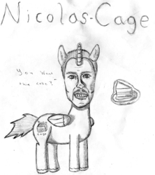 Size: 2141x2412 | Tagged: safe, artist:ilovehecarim, alicorn, high res, nicolas cage, nicolas cage is best pony, ponified