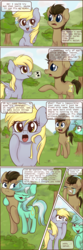 Size: 1333x4000 | Tagged: safe, artist:chiweee, derpy hooves, doctor whooves, lyra heartstrings, time turner, earth pony, pegasus, pony, unicorn, g4, leap of faith, comic, crying, female, flim flam miracle curative tonic, male, mare, prank, stallion, tonic, underp