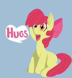 Size: 1050x1131 | Tagged: safe, artist:fauxsquared, apple bloom, earth pony, pony, g4, female, filly, foal, one word, solo