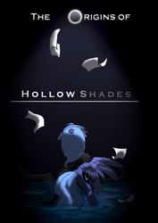 Size: 1240x1754 | Tagged: safe, artist:lunarcakez, princess luna, comic:the origins of hollow shades, g4, cloak, clothes, comic, cover, moon, paper, water
