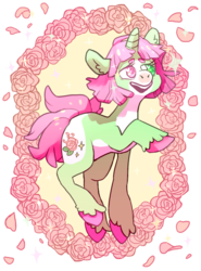 Size: 900x1216 | Tagged: safe, artist:scarffetish, oc, oc only, oc:rose worthy, pony, unicorn, heart eyes, solo