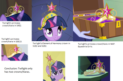 Size: 716x472 | Tagged: safe, screencap, twilight sparkle, equestria girls, friendship is magic, g4, magical mystery cure, princess twilight sparkle (episode), the return of harmony, big crown thingy, crown, element of magic, elements of harmony, female, jewelry, regalia, solo, tiara, twilight sparkle (alicorn)