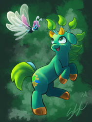 Size: 900x1193 | Tagged: safe, artist:seyllah, seabreeze, oc, oc:spring breeze, breezie, original species, g4, male