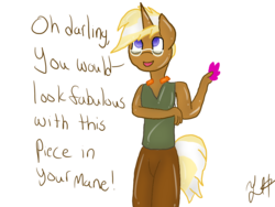 Size: 1024x768 | Tagged: safe, artist:geekypinkpony, trenderhoof, anthro, g4, simple background, solo