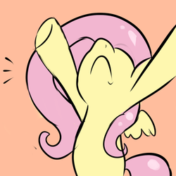Size: 1000x1000 | Tagged: safe, artist:benja, fluttershy, ask ask-the-ponies, g4, female, solo