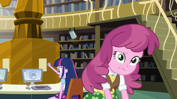 Size: 1366x768 | Tagged: safe, screencap, cheerilee, twilight sparkle, equestria girls, g4