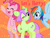 Size: 800x600 | Tagged: safe, artist:opya, pinkie pie, rainbow dash, oc, oc:magical song, g4