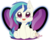 Size: 800x641 | Tagged: safe, artist:unisoleil, dj pon-3, vinyl scratch, pony, g4, baby, baby pony, cute, ear fluff, female, filly, gap teeth, glasses, looking at you, open mouth, sitting, smiling, solo, underhoof