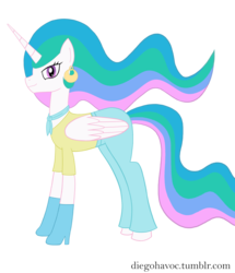 Size: 2397x2792 | Tagged: safe, artist:diego havoc, princess celestia, alicorn, pony, g4, 70s, female, high res, solo