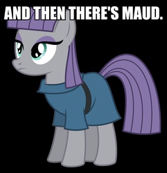 Size: 2195x2279 | Tagged: safe, maud pie, g4, black background, female, high res, image macro, meme, simple background, solo